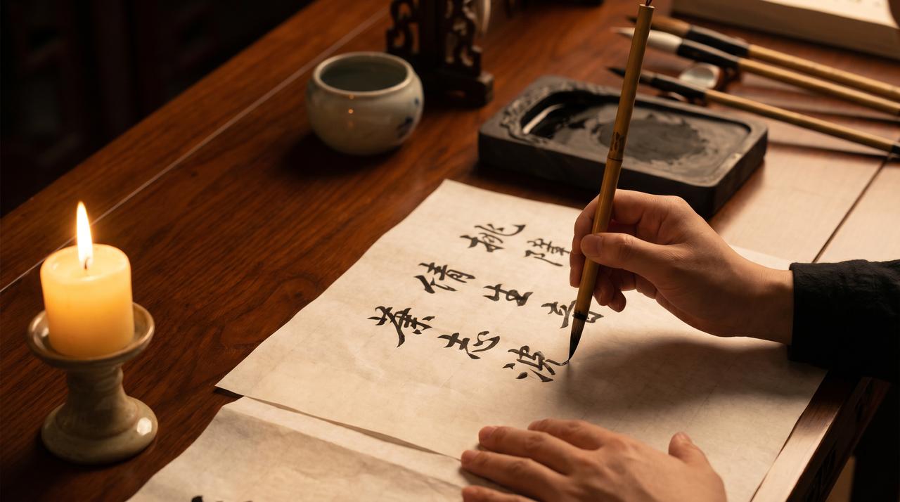 香蕉视频书法艺术视频教程 – 毛笔字入门视频演示，eukepi.cn