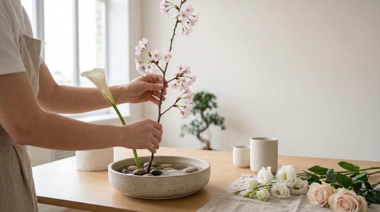 香蕉视频插花艺术视频教程 – 东方花道视频演示，eukepi.cn
